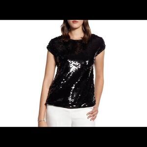 Banana Republic Sequin Cap Sleeve Top